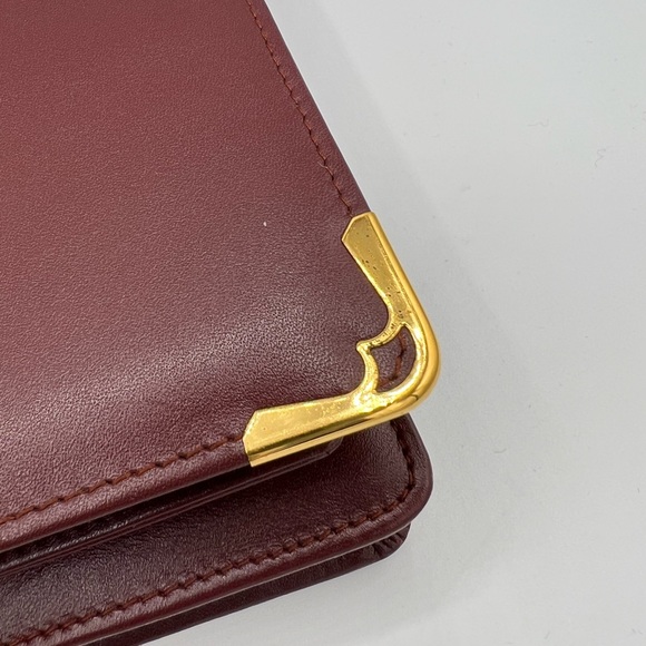 Cartier Bordeaux Leather Clutch Wristlet - Picture 10 of 11